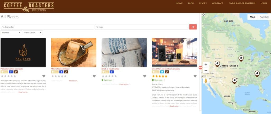 coffee roasters directory is a place you can find new customers and tell the world about your craft coffees