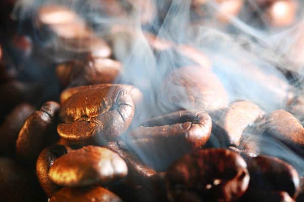 hot coffee beans