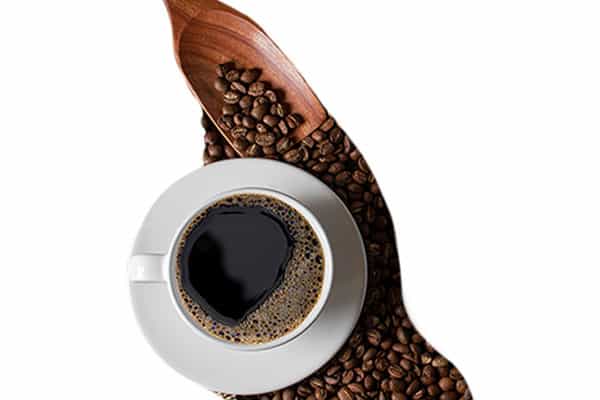 coffee cup and beans