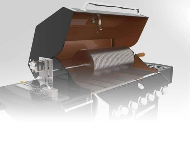 image of a grill and a RK drum and components