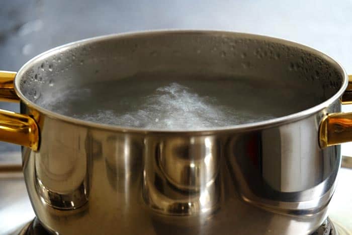 Boiling water