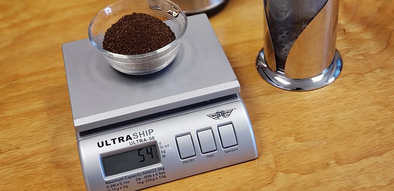 For best results weigh out your coffee depending on the size of your french press