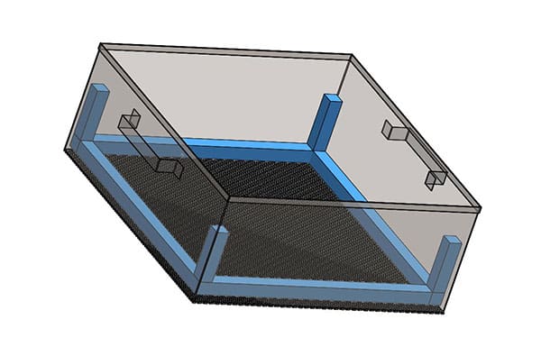 Base stand stores conveniently inside the tray