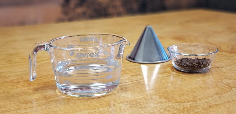 Measure out your water for your chemex